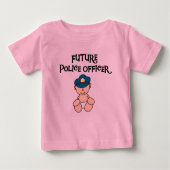 Baby Toekomstige politiefunctionaris Tshirts en ca (Voorkant)