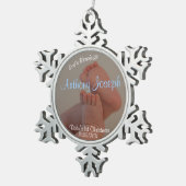 Baby Toes Boy 1st Kerstmis Snowflake Ornament (Rechts)