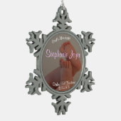 Baby Toes Girl 1-kerstsiroop Tin Sneeuwvlok Ornament (Links)