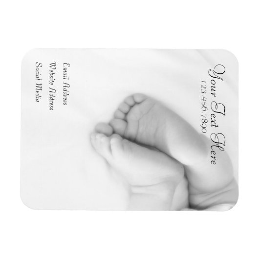 Baby Toes magnetisch profiel kaart Magneet (Horizontaal)