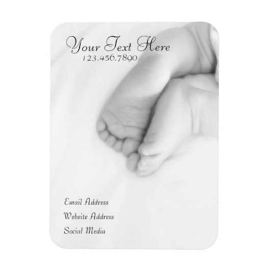 Baby Toes magnetisch profiel kaart Magneet (Verticaal)