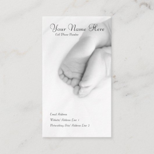 Baby Toes-profielkaart Visitekaartje (Voorkant)