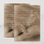 baby toewijding kaart (Voorkant / Achterkant)