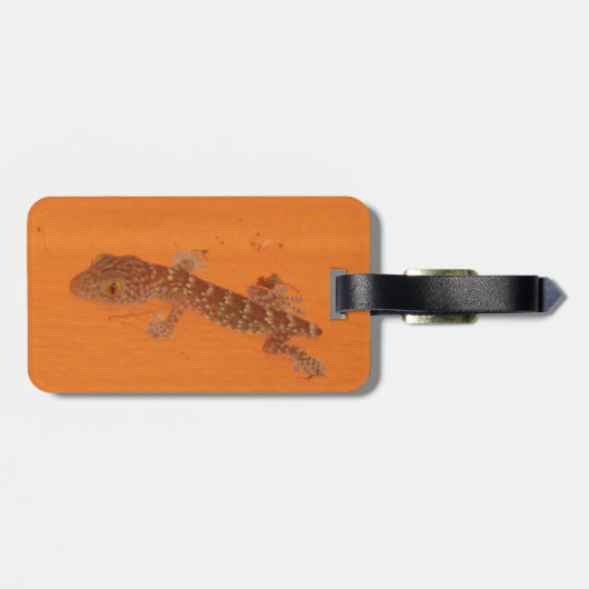 Baby Tokay Gecko Bagagelabel (Achterkant horizontaal)