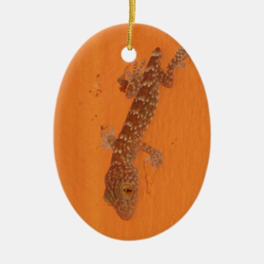 Baby Tokay Gecko Keramisch Ornament (Voorkant)