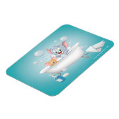 Baby Tom en Jerry die een bad nemen Magneet (Linkerzijde)