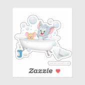 Baby Tom en Jerry die een bad nemen Sticker (Vel)