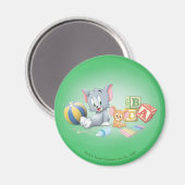 Baby Tom en Jerry die met speelgoed spelen Magneet (Voorkant / Achterkant)