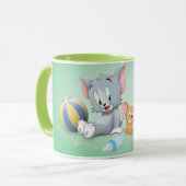 Baby Tom en Jerry die met speelgoed spelen Mok (Voorkant links)