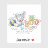 Baby Tom en Jerry die met speelgoed spelen Sticker (Vel)