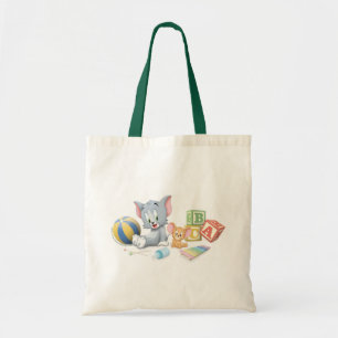 Baby Tom en Jerry die met speelgoed spelen Tote Bag