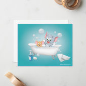 Baby Tom en Jerry in bad Notitiekaartje (Voorkant / Achterkant in situ)