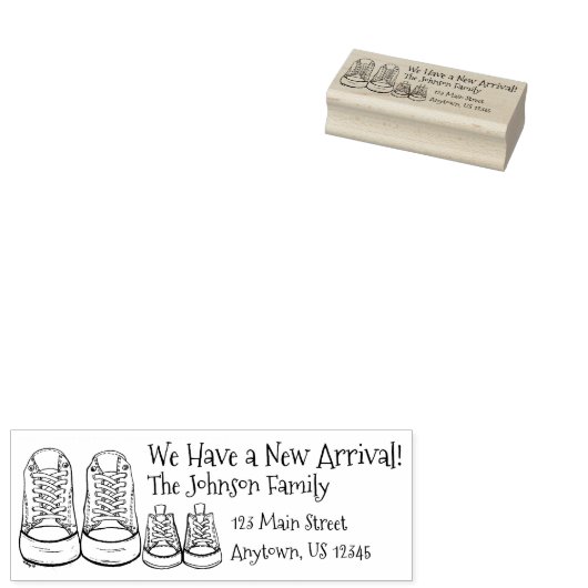 Baby toont het Nieuwe Aankondiging van de Aankomst Rubberstempel (Gestempeld)