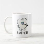 Baby Tooth Funny Teeth Pun Koffiemok (Links)