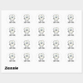 Baby Tooth Funny Teeth Pun Ronde Sticker (Vel)