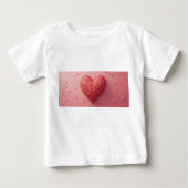 Baby Topjes & T-Shirts Roze poster hart shirt (Voorkant)