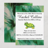 Baby Tortoise Baby shower Invitation Kaart (Voorkant / Achterkant)