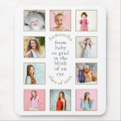 Baby tot Afstudeerder 10 Foto's Naam Jaar Afstuder Muismat (Voorkant)