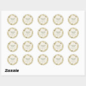Baby tot Bee Daisy Wildflower Krans Bedankt Ronde Sticker (Vel)