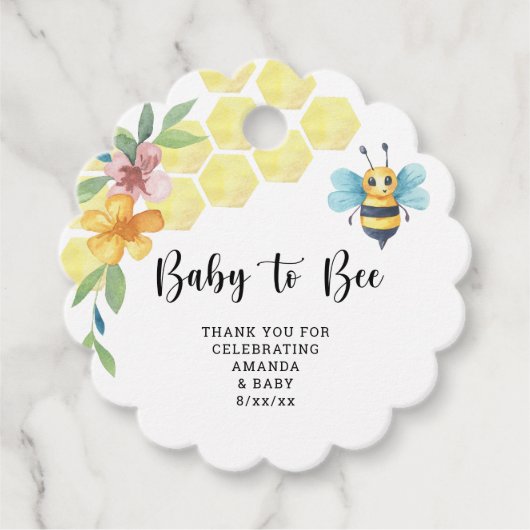 Baby tot Bij Bedankjes Labels (Voorkant)