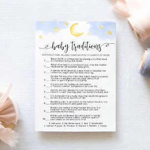 Baby Tradities spel Baby shower party Kaart
