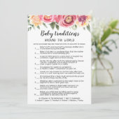 Baby Tradities spel Baby shower party Kaart (Staand voorkant)