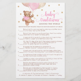 Baby Traditionele game Baby shower Teddy Bear