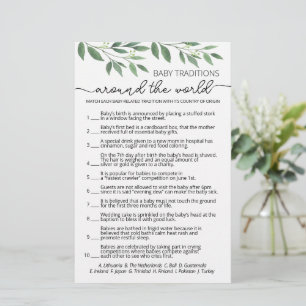 Baby Traditions Baby shower game met Answers