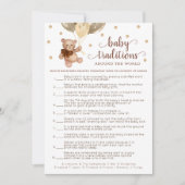 Baby Traditions Game Baby shower Teddy Bear Kaart (Voorkant)