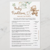 Baby Traditions Teddy Bear Baby shower (Voorkant)