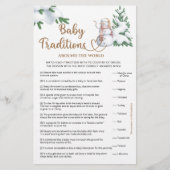 Baby Traditions Winter Baby shower spel (Voorkant)