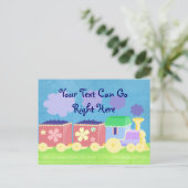 Baby Train Briefkaart (Staand voorkant)