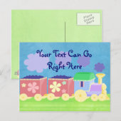 Baby Train Briefkaart (Voorkant / Achterkant)