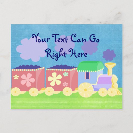 Baby Train Briefkaart (Voorkant)