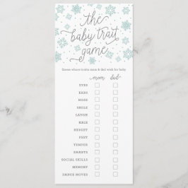 Baby Trait Game Snowflake Baby shower Kaart