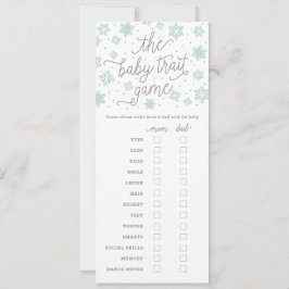 Baby Trait Game Snowflake Baby shower Kaart
