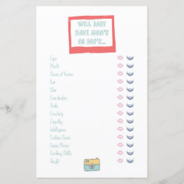 Baby Traits Adventure Baby shower Game
