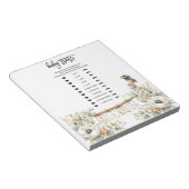 Baby Traits Baby Shower Game Notitieblok (Schuin)