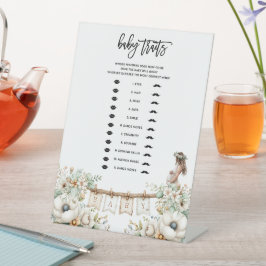 Baby Traits Baby Shower Game Reclamebord Met Voetstuk