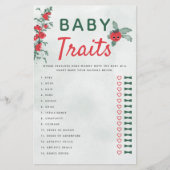 Baby Traits Baby shower Game Rustic Tomato Vine Flyer (Voorkant)