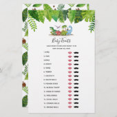 Baby Traits Dinosaur Baby shower Game (Voorkant / Achterkant)