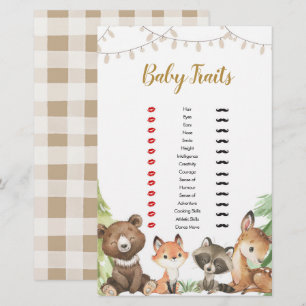 Baby Traits Games Woodland Baby shower