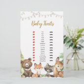 Baby Traits Games Woodland Baby shower (Staand voorkant)