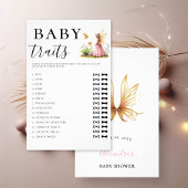 Baby Traits Guess Game Meisje Douche Fairy Princes Flyer