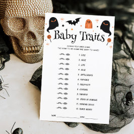 Baby Traits Halloween Baby shower spel