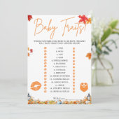BABY TRAITS SPEL Gemakkelijk Baby shower Spel Pomp Kaart (Staand voorkant)