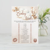 BABY TRAITS SPEL Gemakkelijk Baby shower Spel Scha Kaart (Staand voorkant)