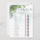 Baby Traits Waterverf groen Baby shower spel Kaart (Voorkant)