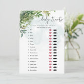 Baby Traits Waterverf groen Baby shower spel Kaart (Staand voorkant)