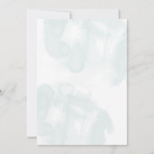 Baby Traits Waterverf groen Baby shower spel Kaart (Achterkant)